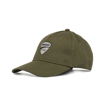 Cappellino da baseball verde con logo grigio Ducati Corse, Brand, SKU a732000187, Immagine 0
